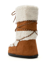 AZALEA WANG VALENTINA SUEDE BOOT IN TAN