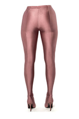 AZALEA WANG TAYTAY SEXY STILETTO BOOT PANT IN TAUPE STRETCH