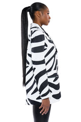 BE BOLD OVERSIZED ZEBRA BLAZER