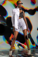 BITE ME HALF RHINESTONE TOP