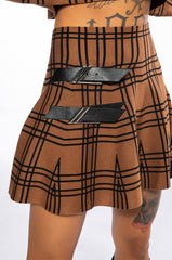 BLAIR BUCKLE FLARE SKIRT