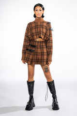 BLAIR BUCKLE FLARE SKIRT