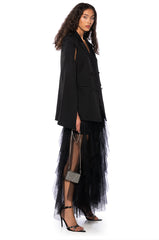 BLAZER CAPE IN BLACK