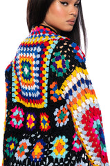 BOBBI FLORAL WOVEN CARDIGAN