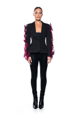 BOWS FOR DAYS CINCHED BLAZER