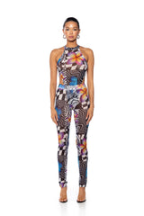 BUTTERFLY TEARS MOCK NECK MESH BODYSUIT