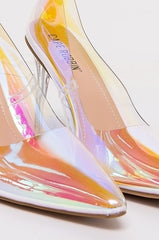 CAPE ROBBIN HOLOGRAPHIC PVC STILETTO PUMP