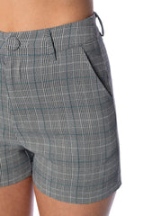 CERISE PLAID SHORTS
