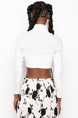 CUT IT UP SAFETY PIN LONG SLEEVE TOP