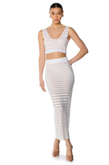 DAINTY STRIPE KNIT SLEEVELESS TOP