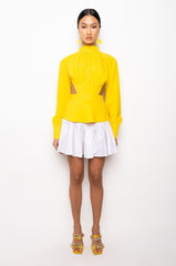 DAISY OPEN BACK LONG SLEEVE BLOUSE