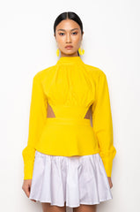DAISY OPEN BACK LONG SLEEVE BLOUSE