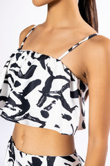 DALI'S MUSE BANDEAU ABSTRACT TOP