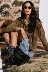 DANI FRINGE DENIM JACKET