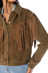 DANI FRINGE DENIM JACKET