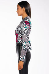 DEDE TIE FRONT BLOUSE