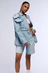 DENIM ROSETTE JACKET