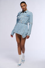 DENIM ROSETTE JACKET