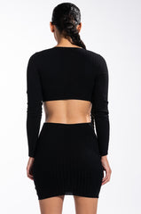 DOING MY THANG RHINESTONE LACE UP FRONT MINI DRESS