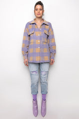 DOWN FOR YOU OVERSIZED FLANNEL