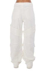 ELEVATED WHITE WASH DENIM UTILITY JOGGER