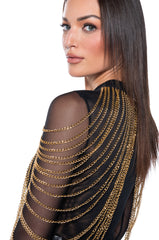 CAN'T BE TAMED CHAIN DETAIL SLEEVELESS BODYSUIT