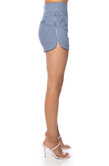 BIG BOOTY PIN STRIPE SHORTS