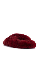 AZALEA WANG MELONIE BURGUNDY SANDAL