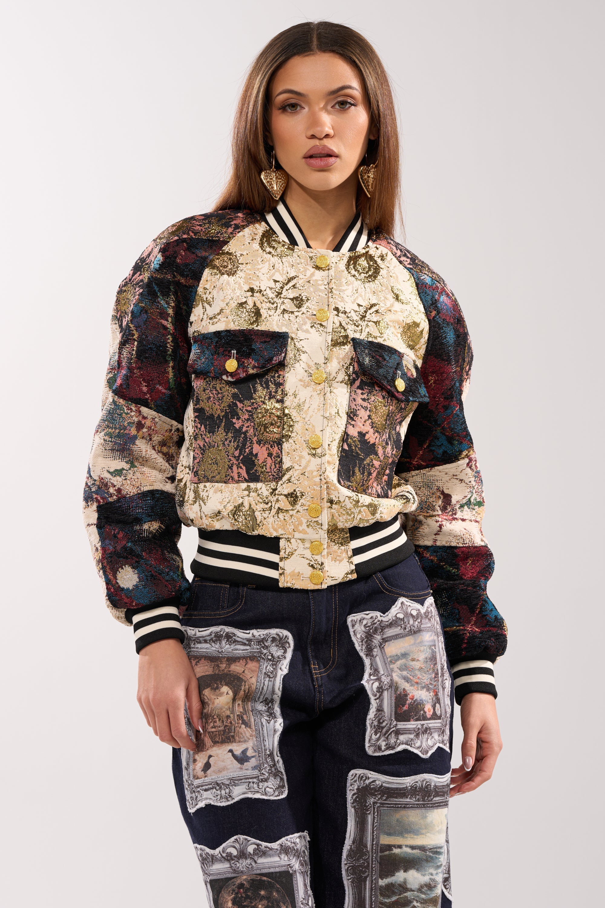 EGO CHECK PATCHWORK BOMBER