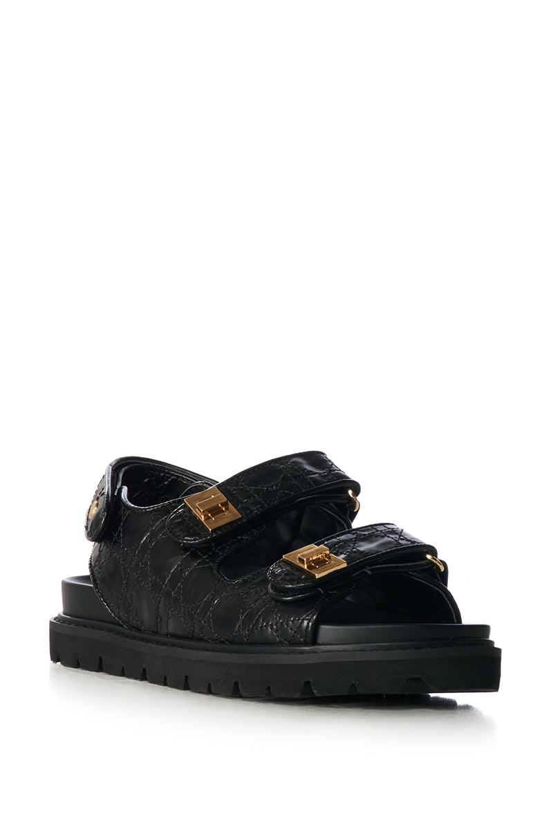 AZALEA WANG SANDIE BLACK SANDAL
